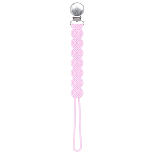 Waverly Pink All Silicone Modern Pacifier Clip