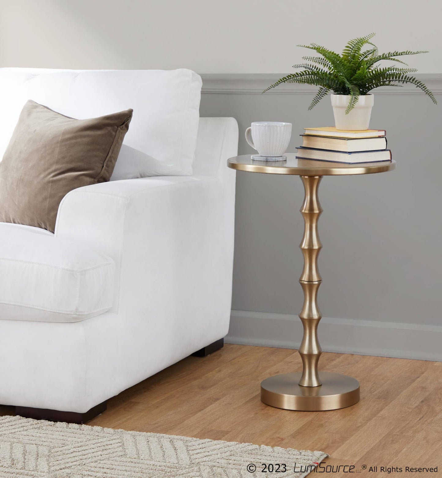 Bora 26.75" Metal Accent Table