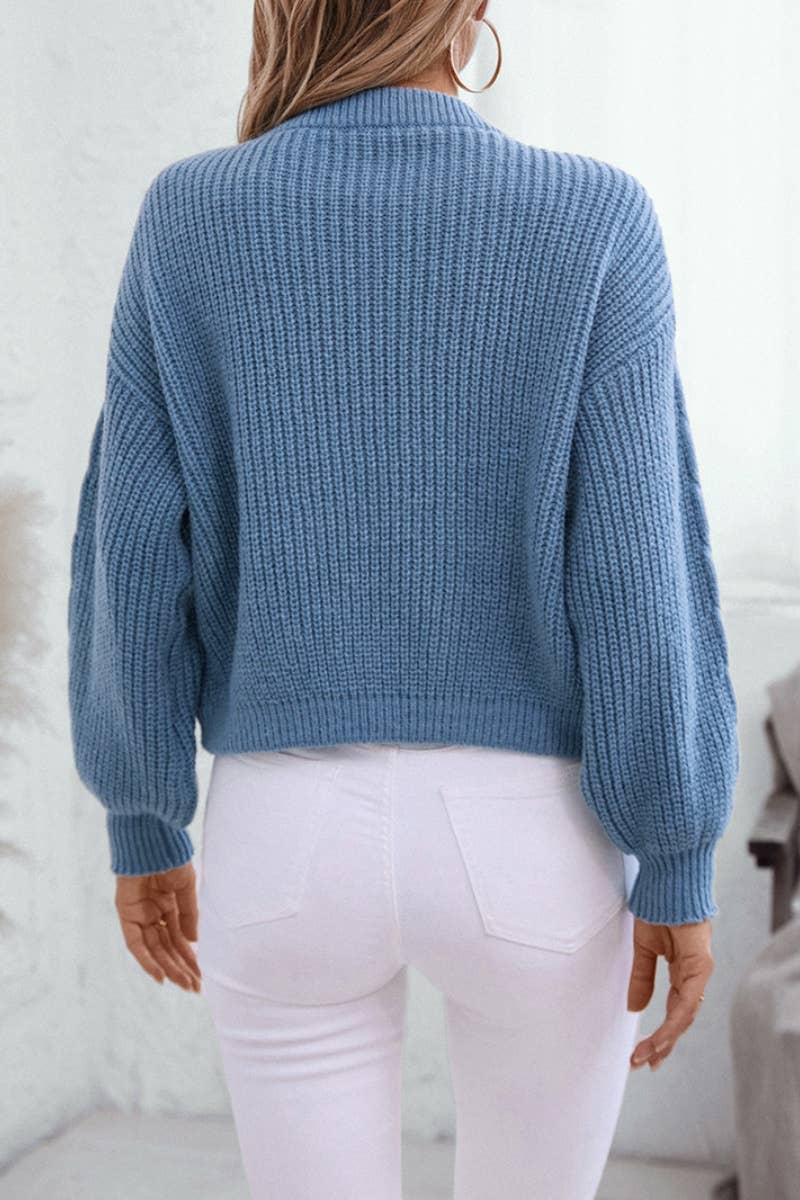 CWOCAL1062_SEXY LACE-UP CARDIGAN SHORT FOR AUTUMN WINTER