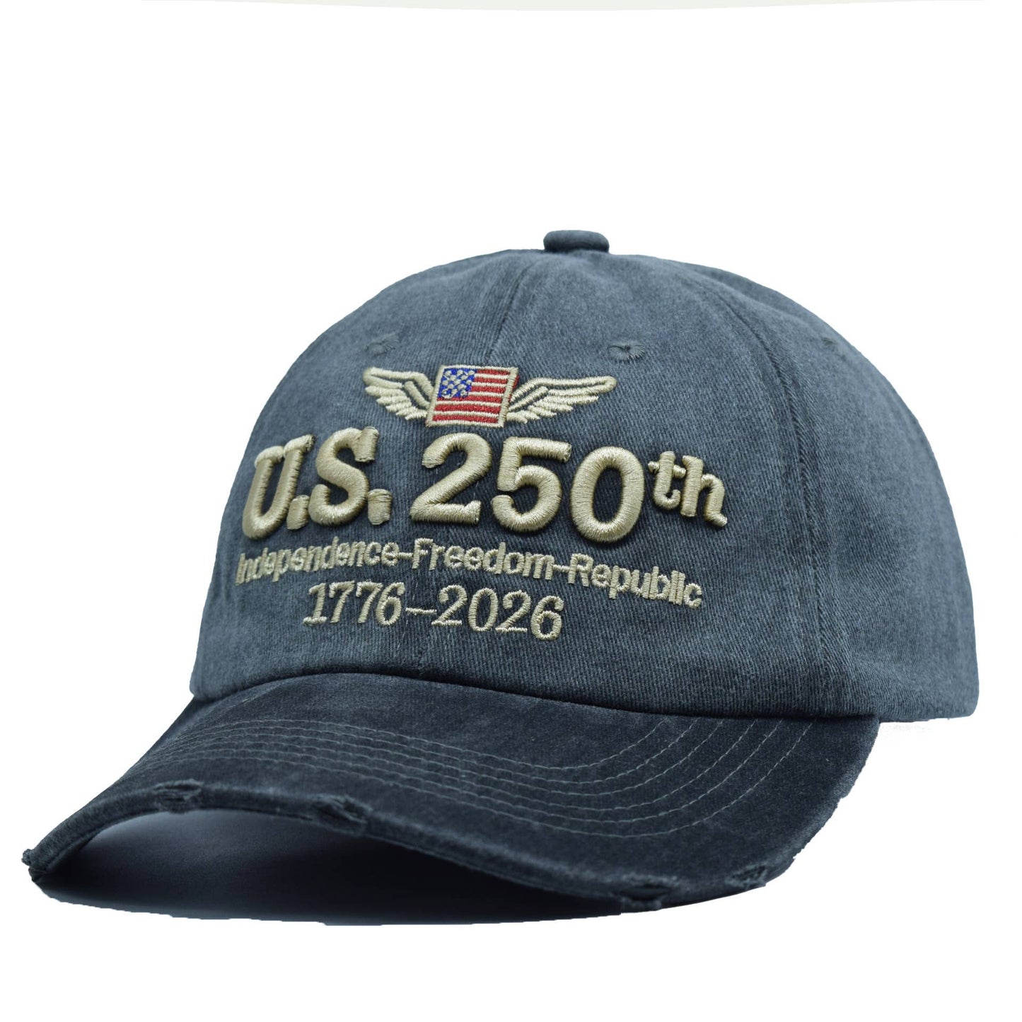 250th Anniversary Flag Embroidered Baseball Cap
