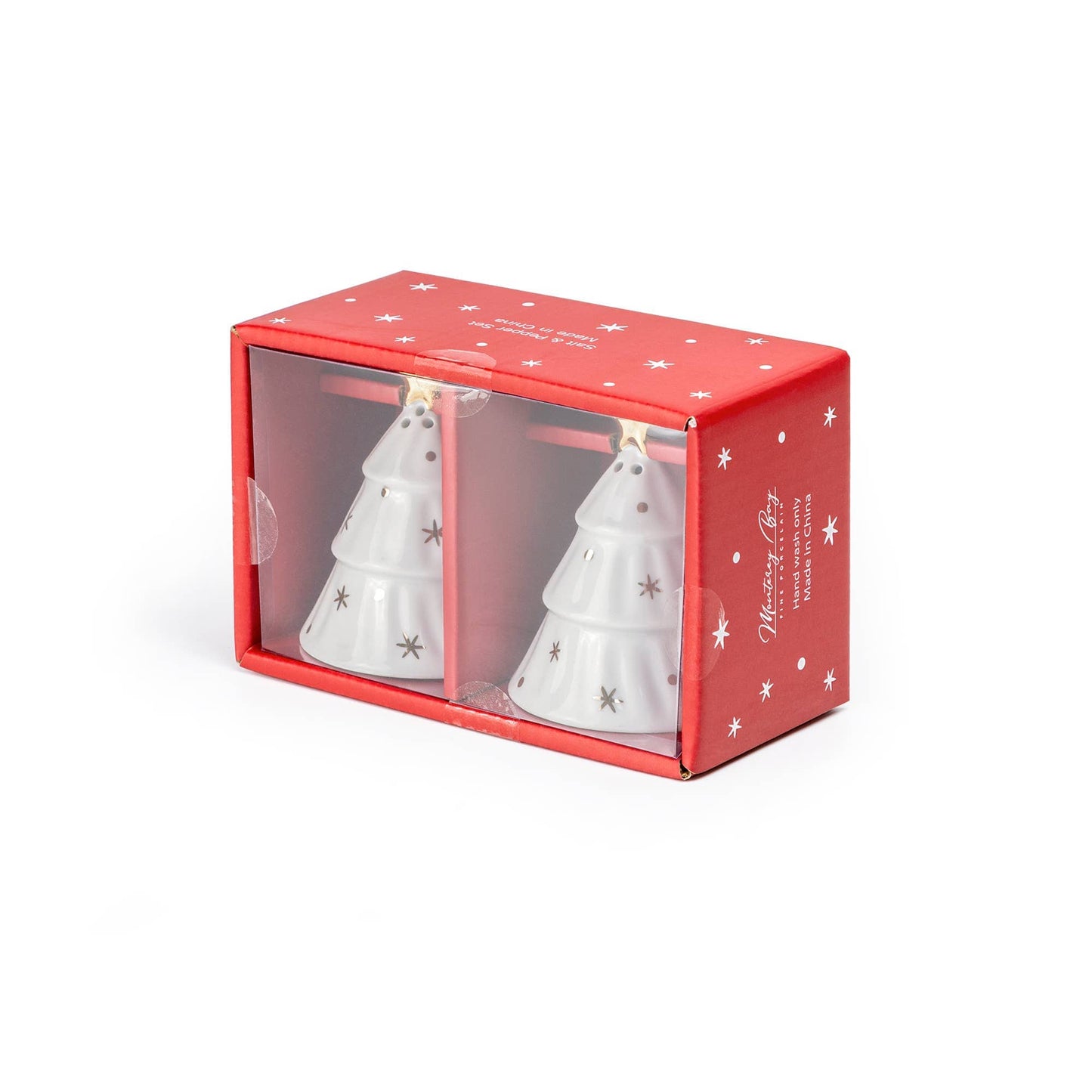 Holiday Gold Pine Salt and Pepper Shaker Set