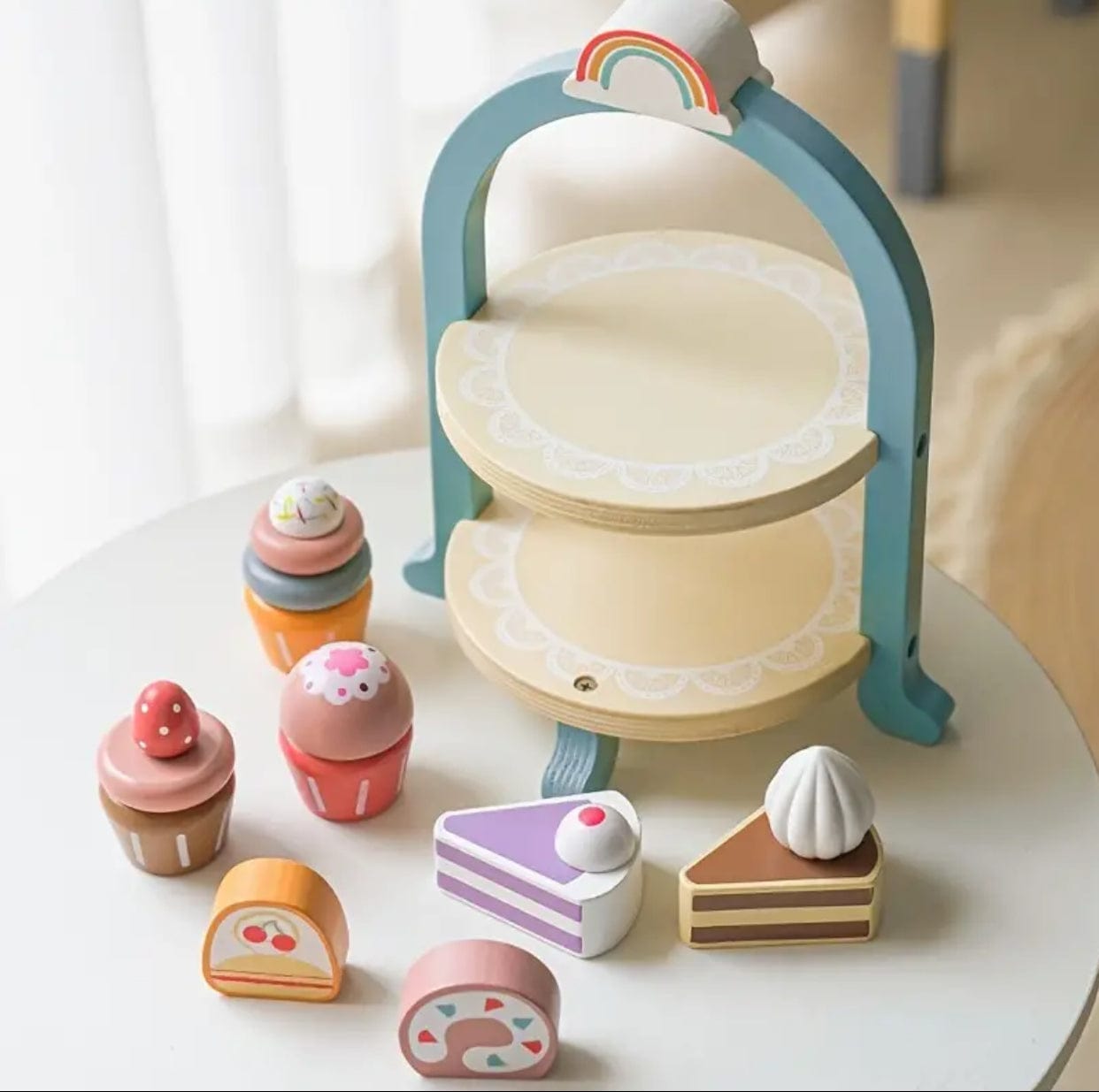 Wooden Afternoon Tea Set