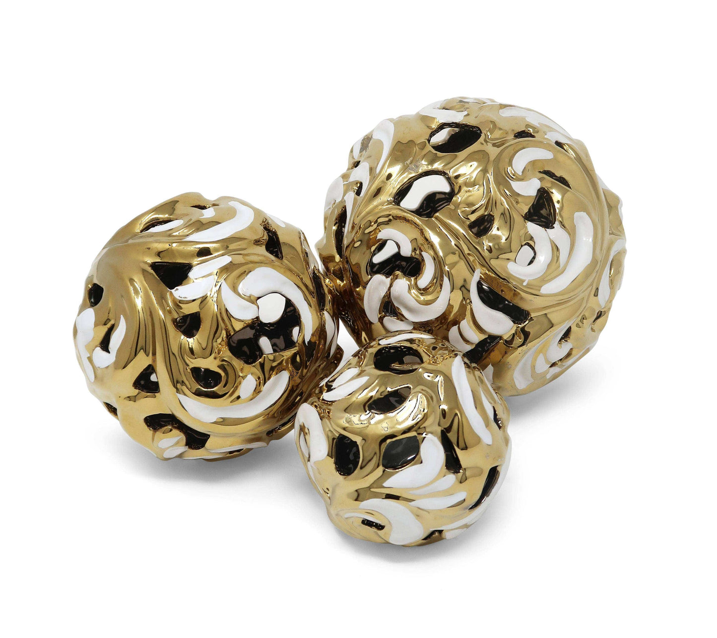 White/Gold Decorative Ball
