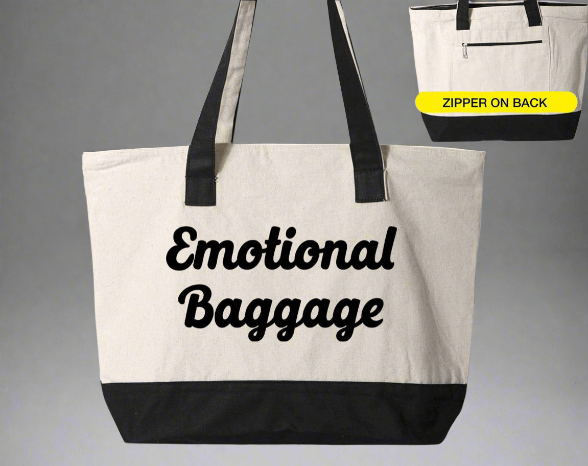 Emotional Baggage -  Funny Canvas Tote Bag