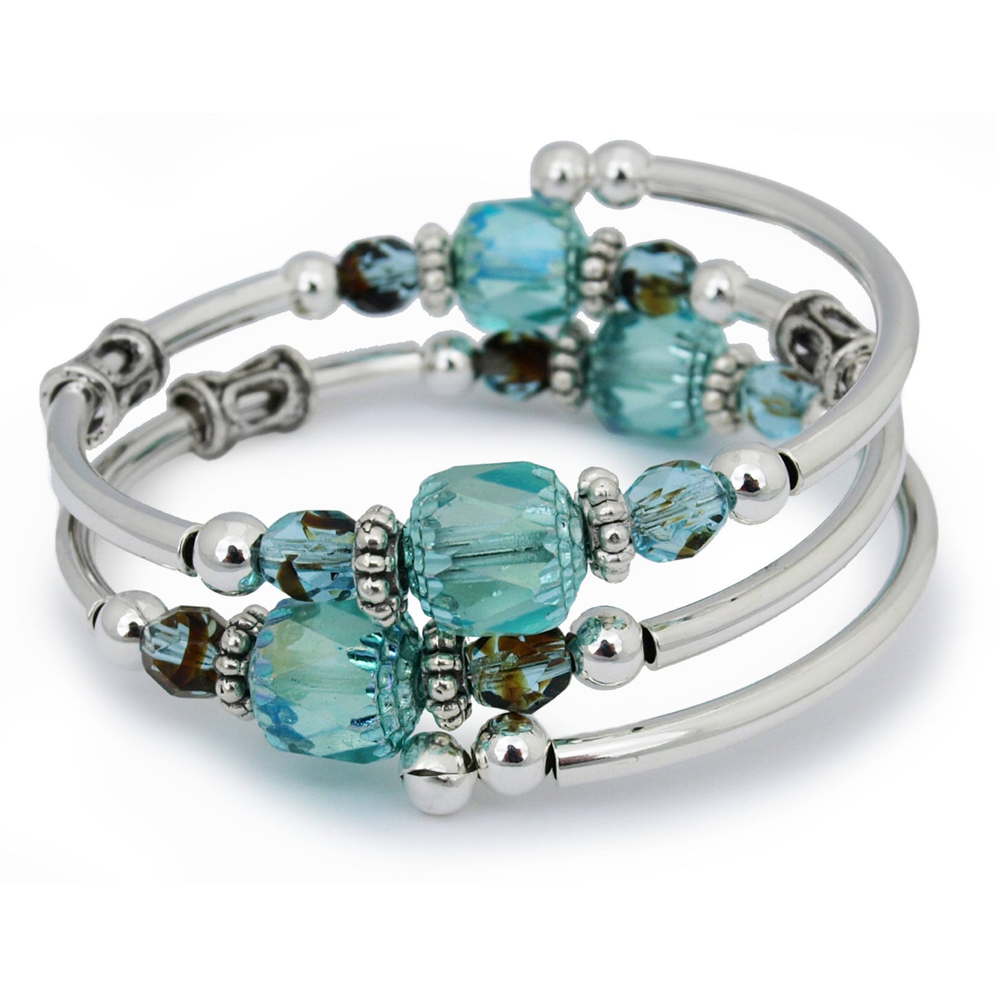 March Aquamarine Cathedral Bracelet