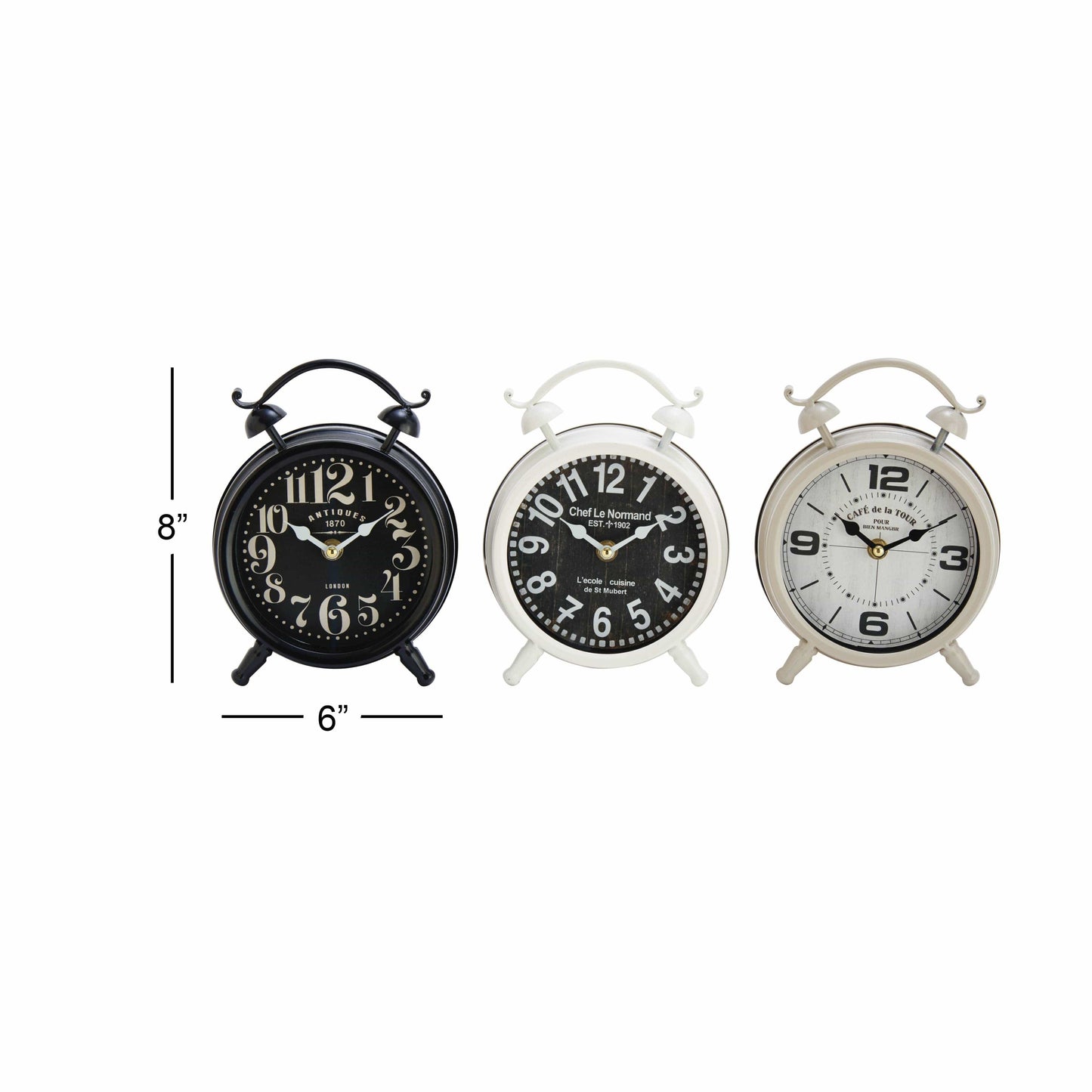 Vintage White Metal Clock