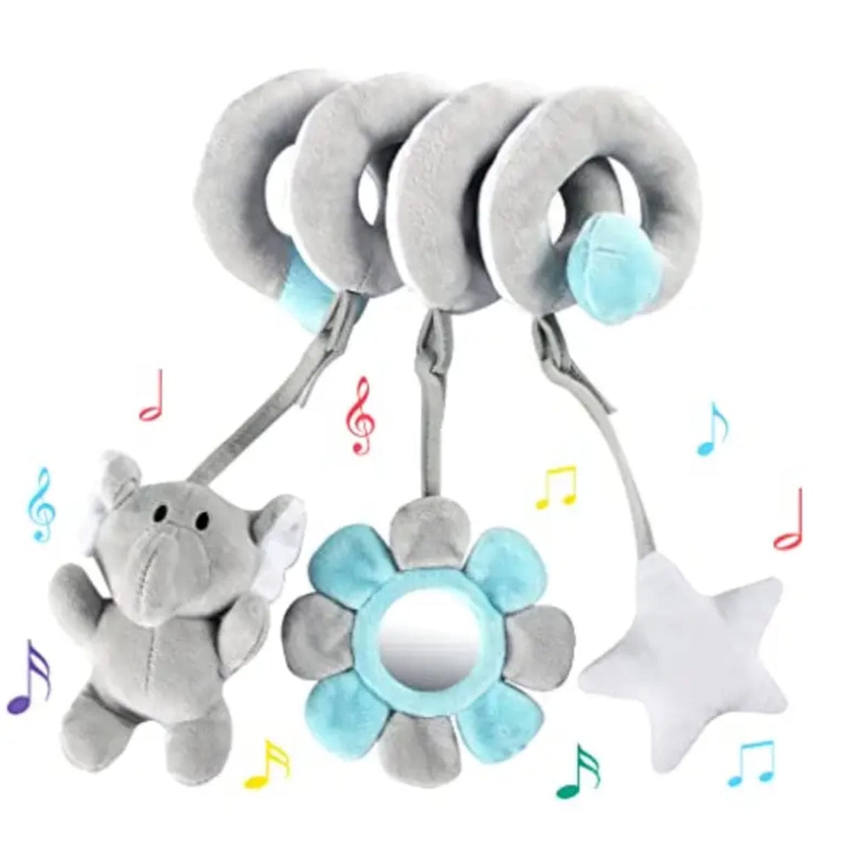 Car Seat Mobile Blue Elephant