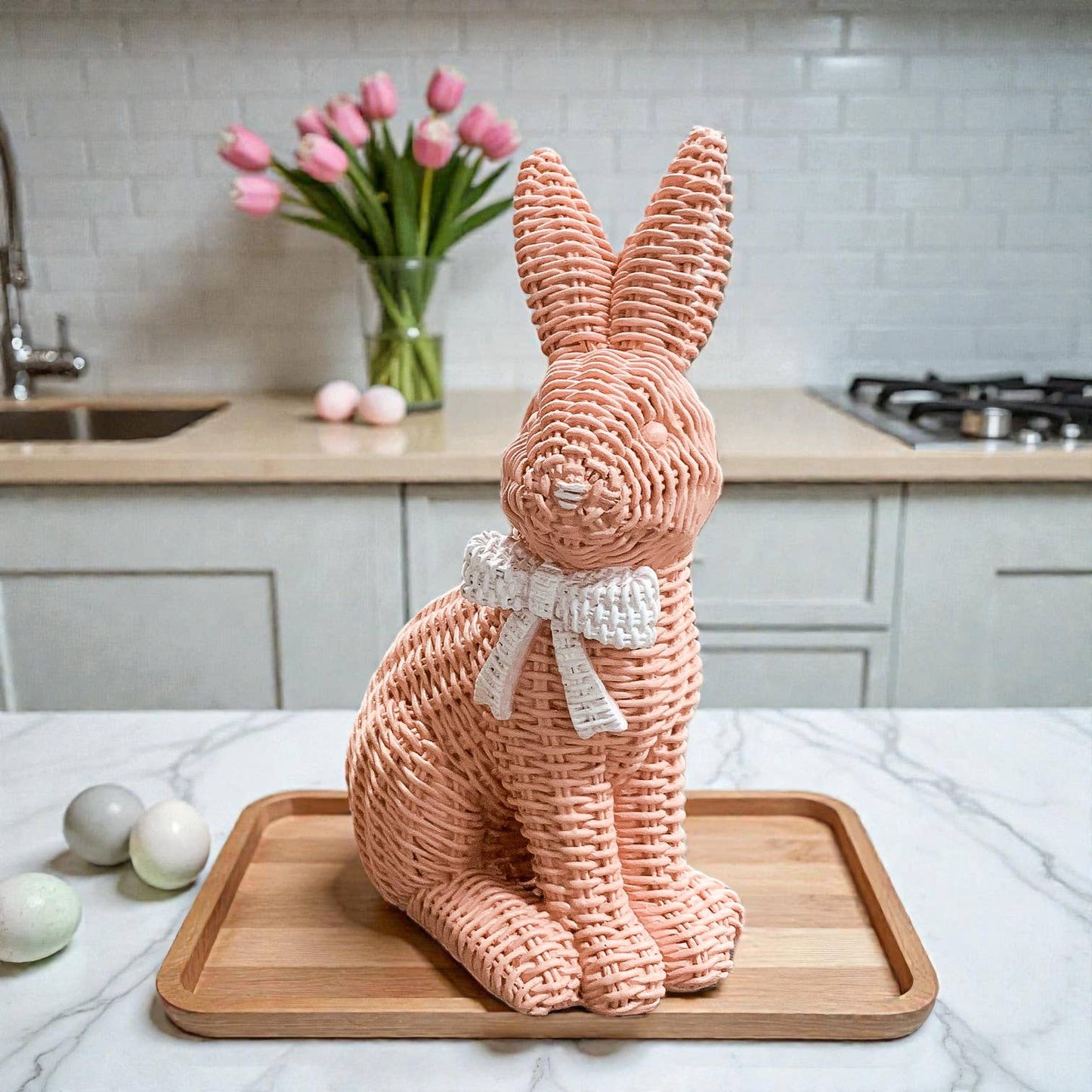 Bunny Decoration, Farmhouse Easter Rabbit Home Decor Statues