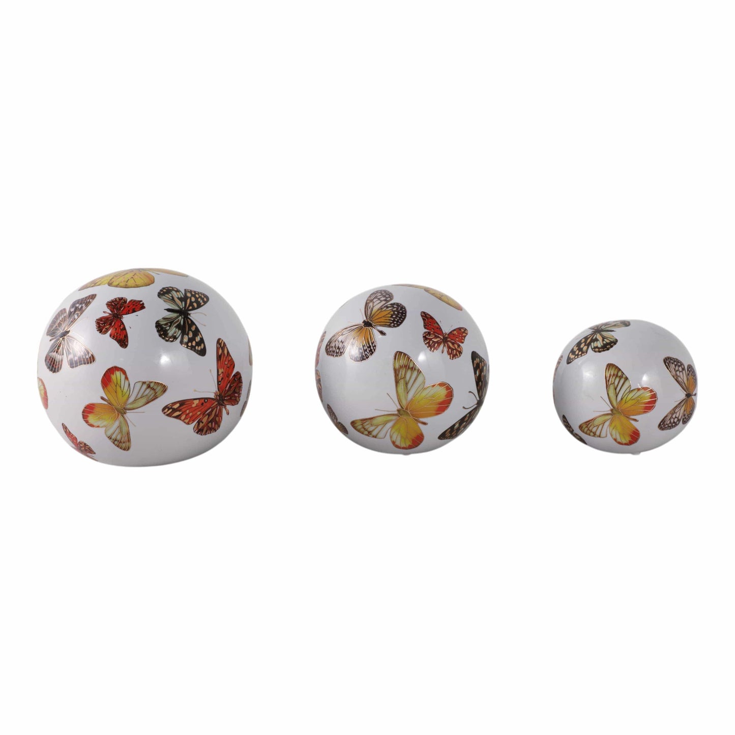Ceramic Butterfly Print Orbs