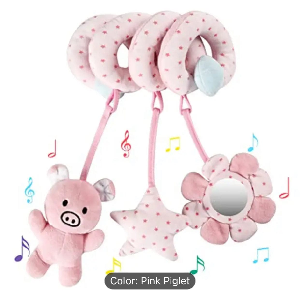 Car Seat Mobile Pink Pig