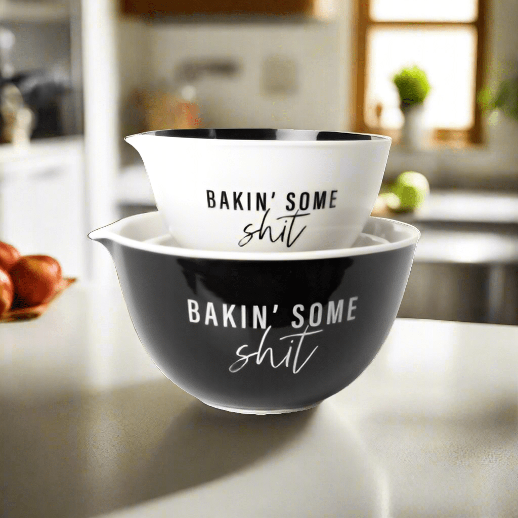 Set Bakin Some Shit Mixing Bowl S/ 2