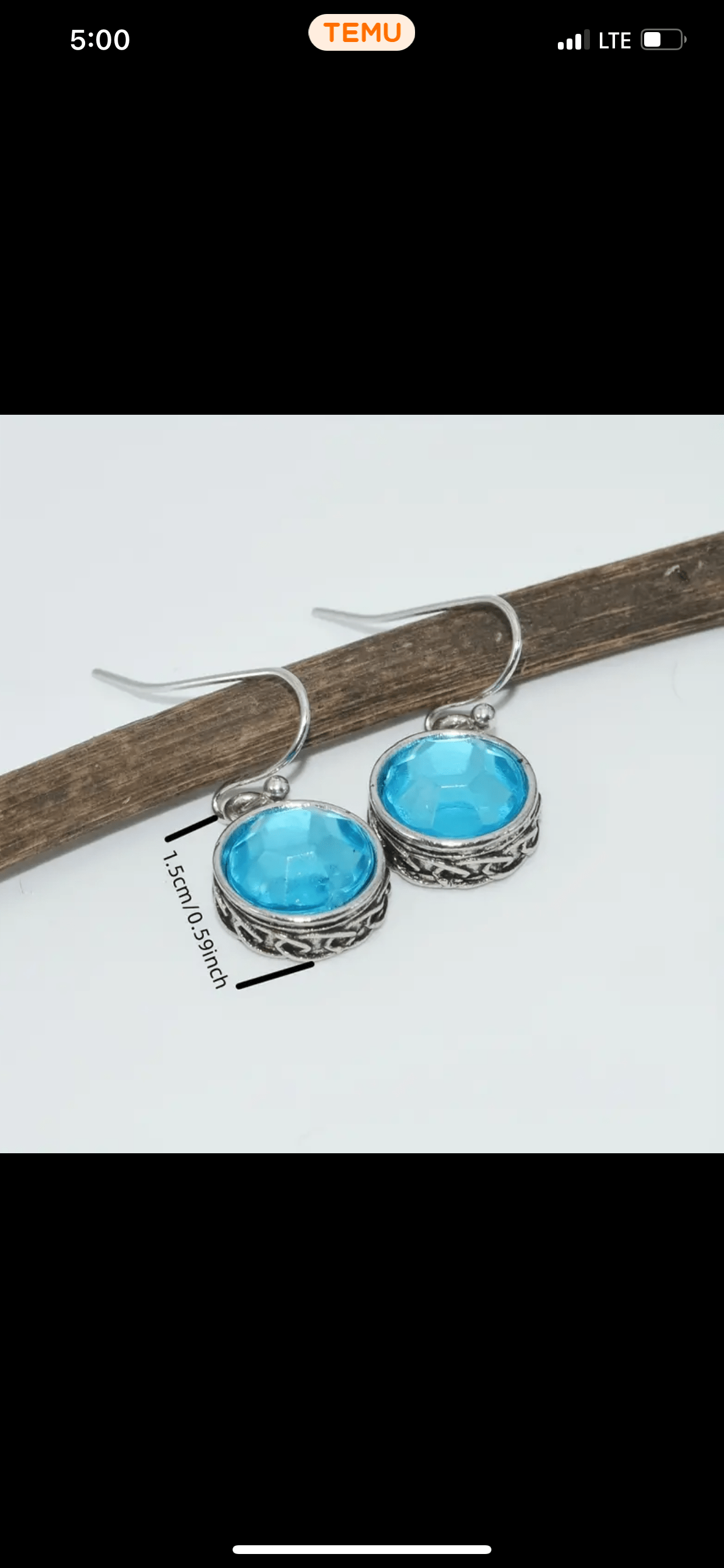 Blue Gem Earrings