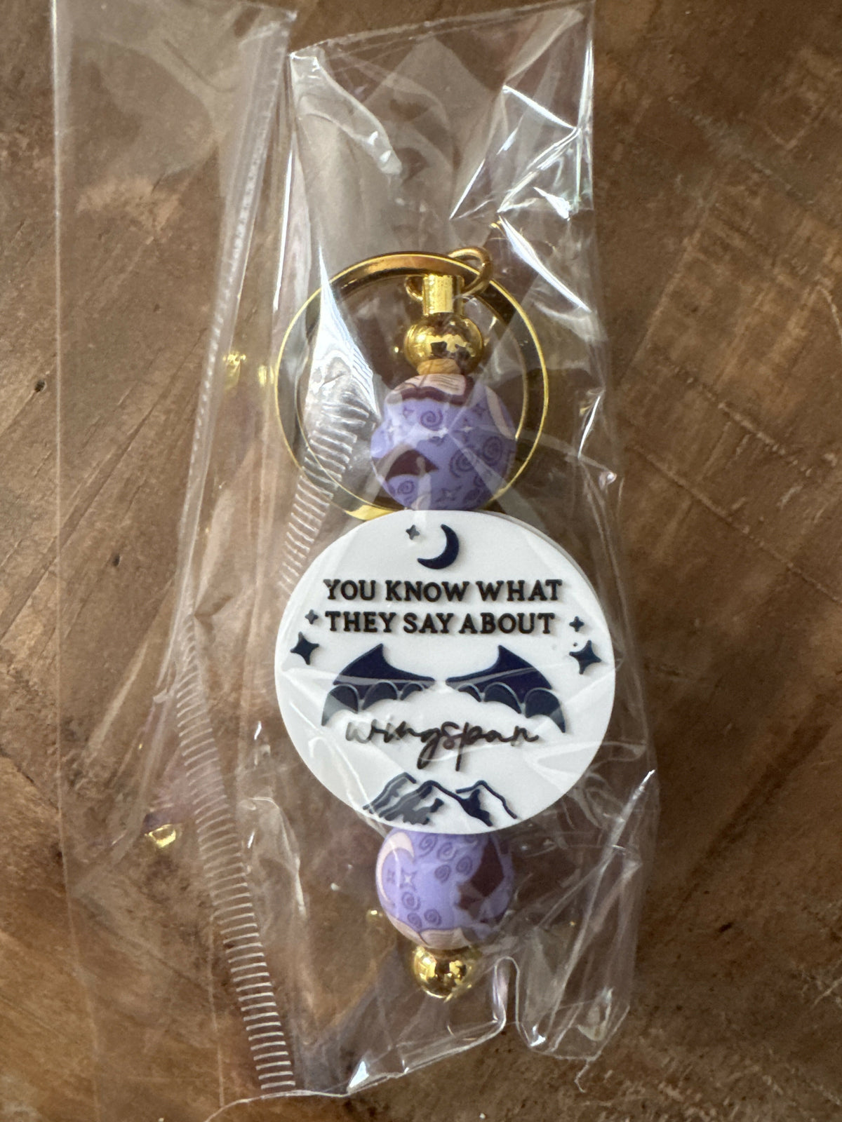 Bookish Beaded Keychain