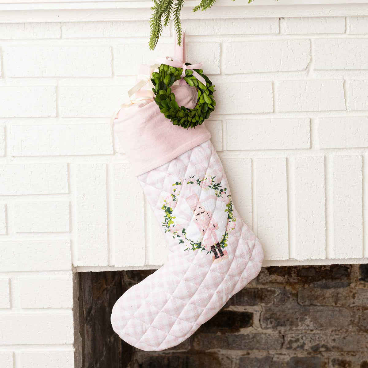 Sugarplum Gingham Quilted Christmas Stocking