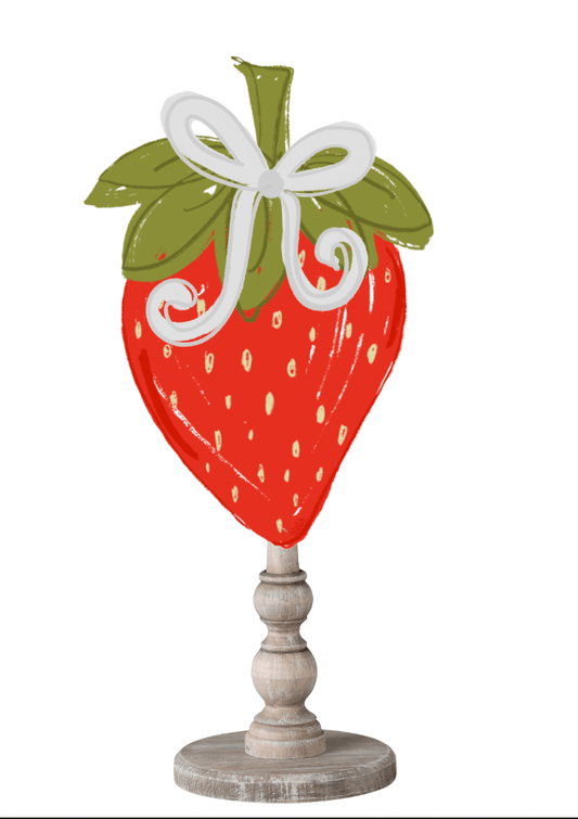 Strawberry with Bow Topper