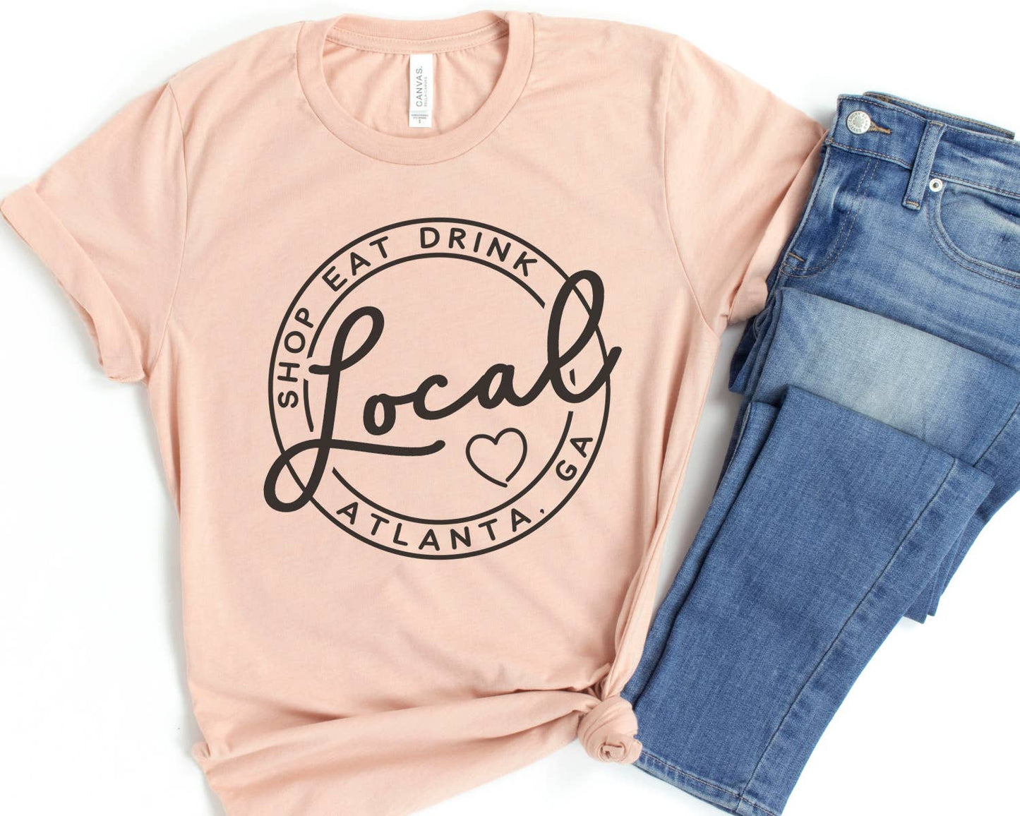 Custom Local Circle Shop Eat Drink Tee NEW COLORS