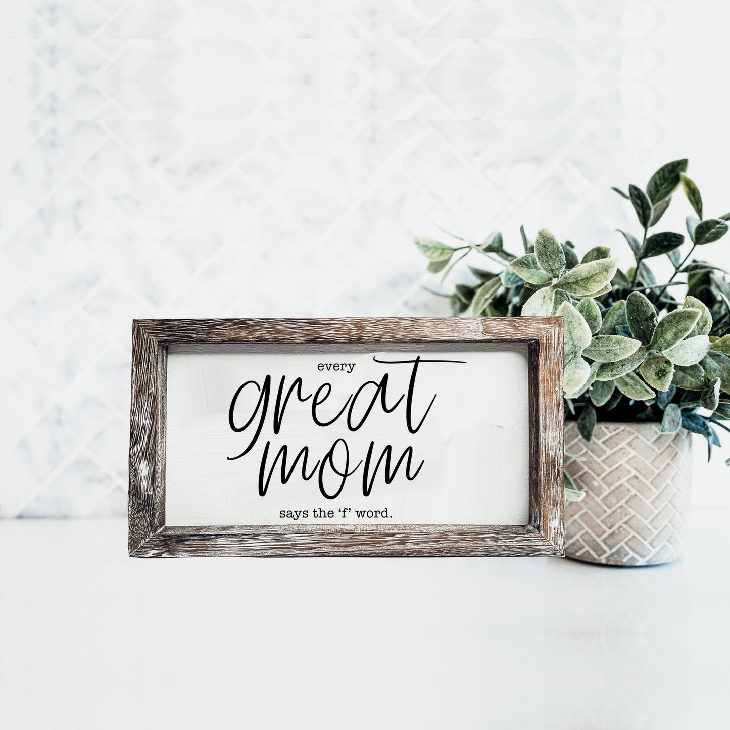 Wooden Sign For Home, Funny Home Decoration Wall + Shelf Art