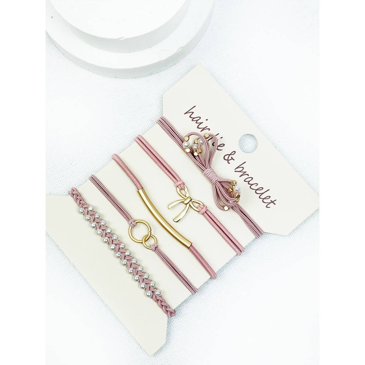 Boho Inspired BOW Theme Hair Tie Bracelets