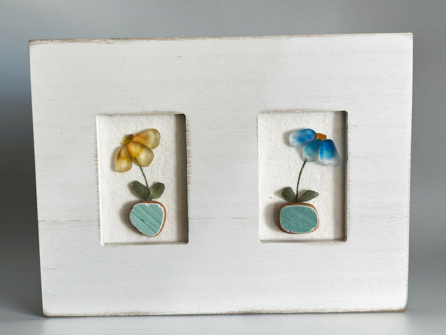 Amalfi Yellow/Blue Flower