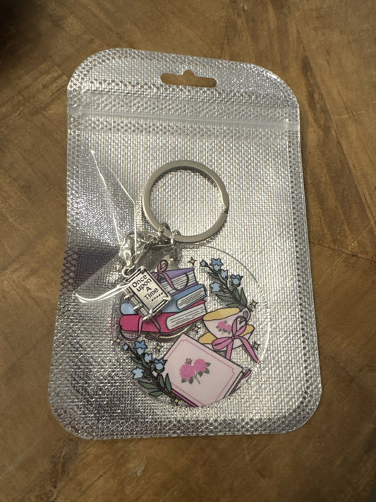Bookish Round Acrylic Keychain