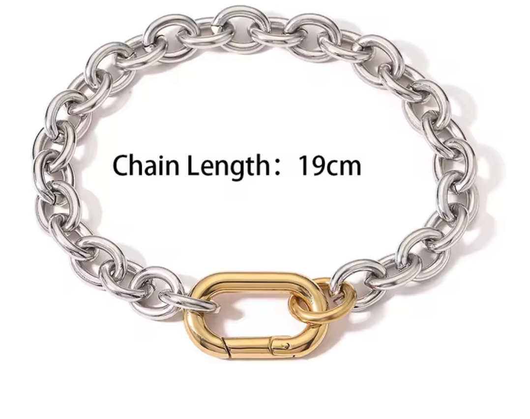 Push It Charm Chain Bracelet Waterproof Titanium