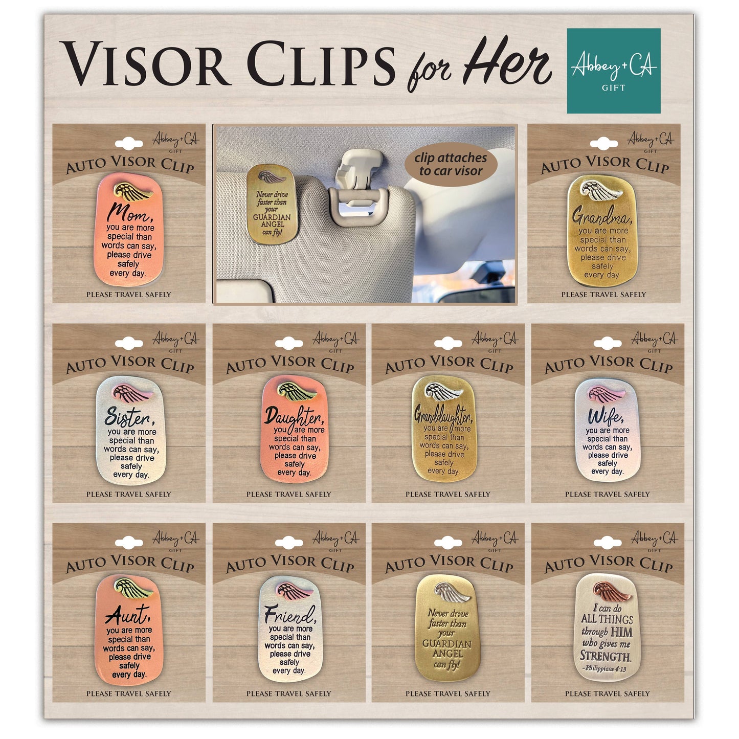 Visor Clips For Her Display Unit