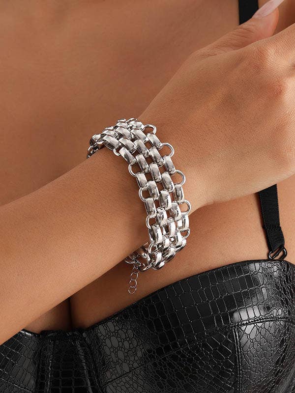 Hollow Solid Color Split-Joint Bracelet Accessories