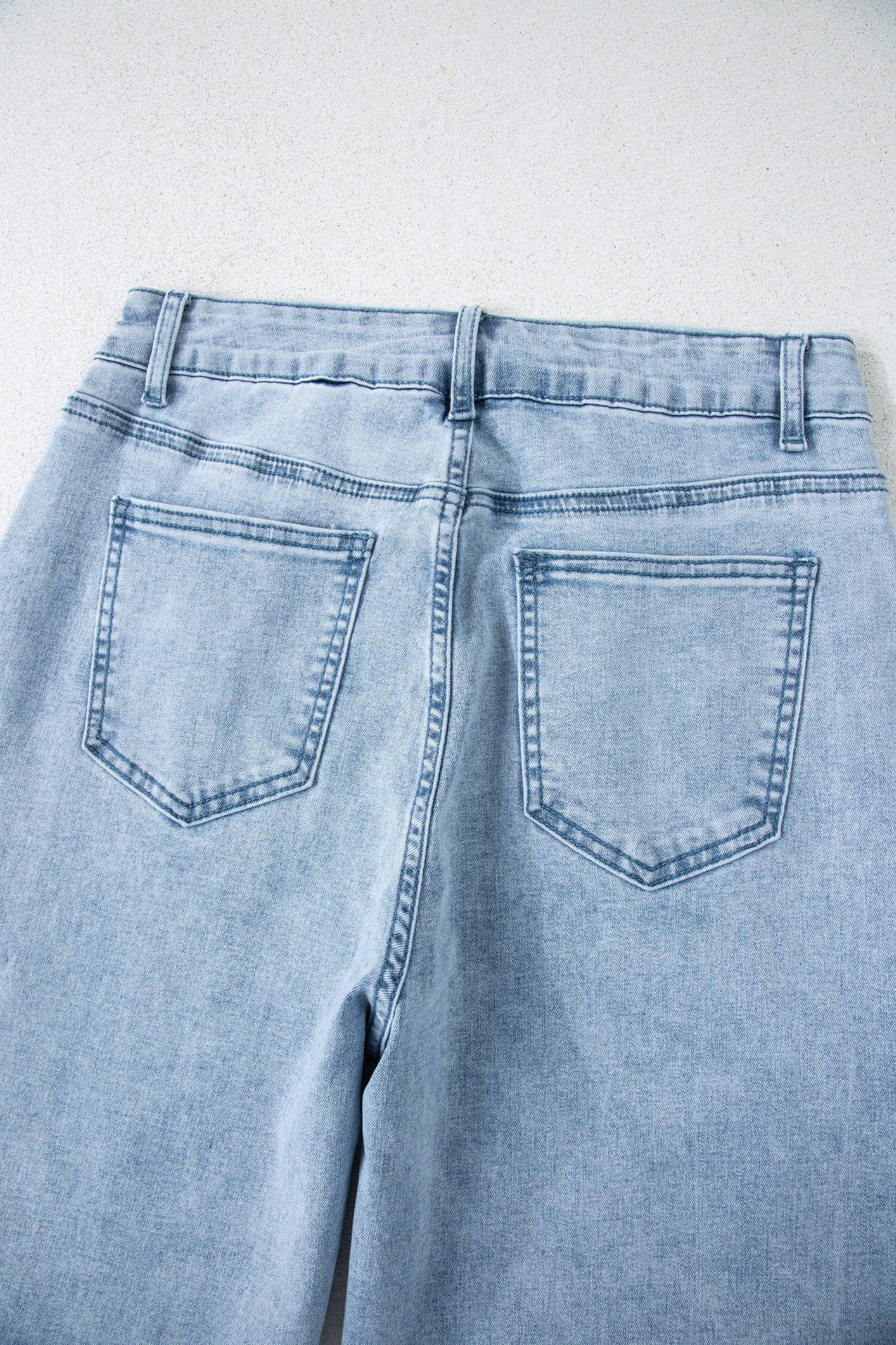 66 Spring 2026 Bow Knot Side Detail Straight Leg Loose Jeans