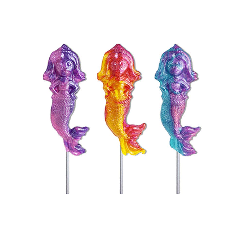 Glitter Swirl Mermaid Lollipops - Assorted