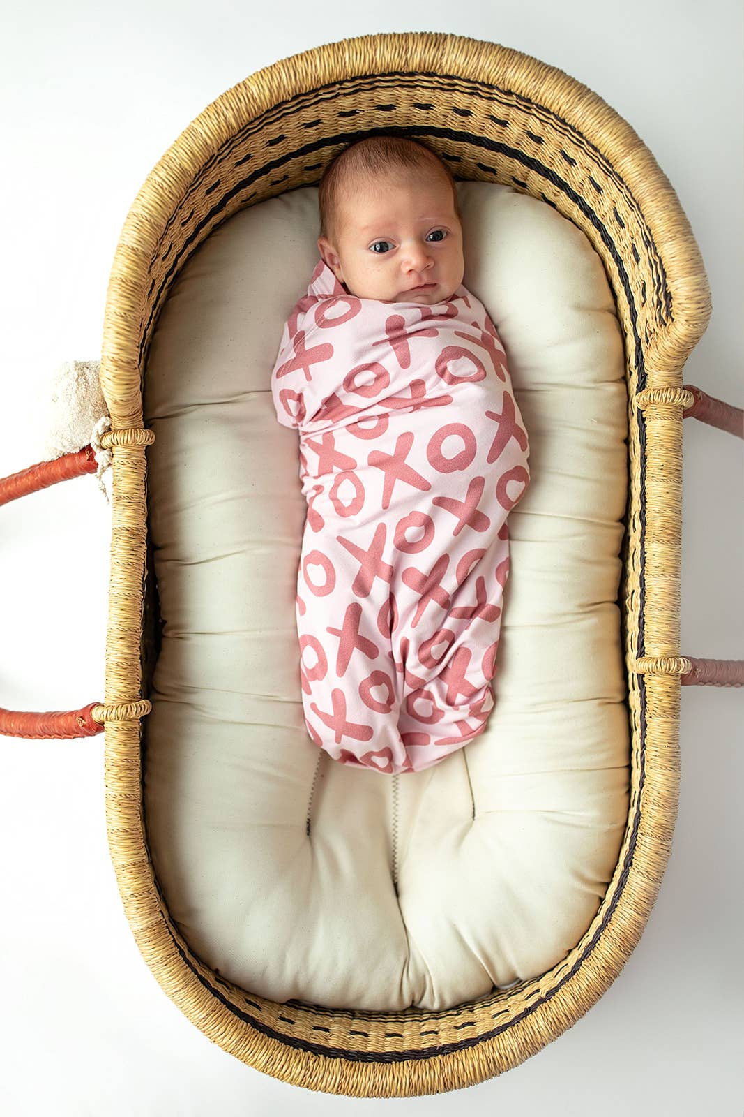 Valentine's XOXO Bamboo Newborn Lovey Small Swaddle Blanket