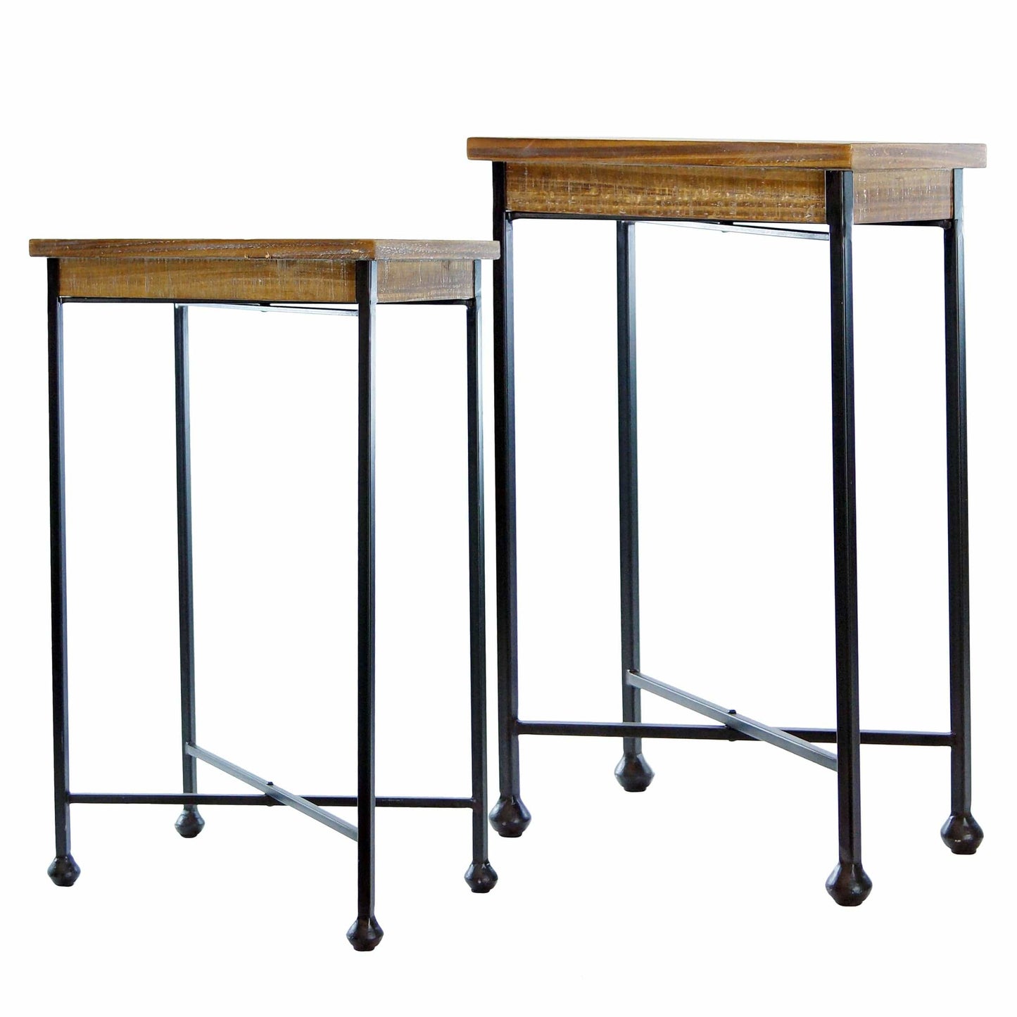 Metal 25" Brown Side Table