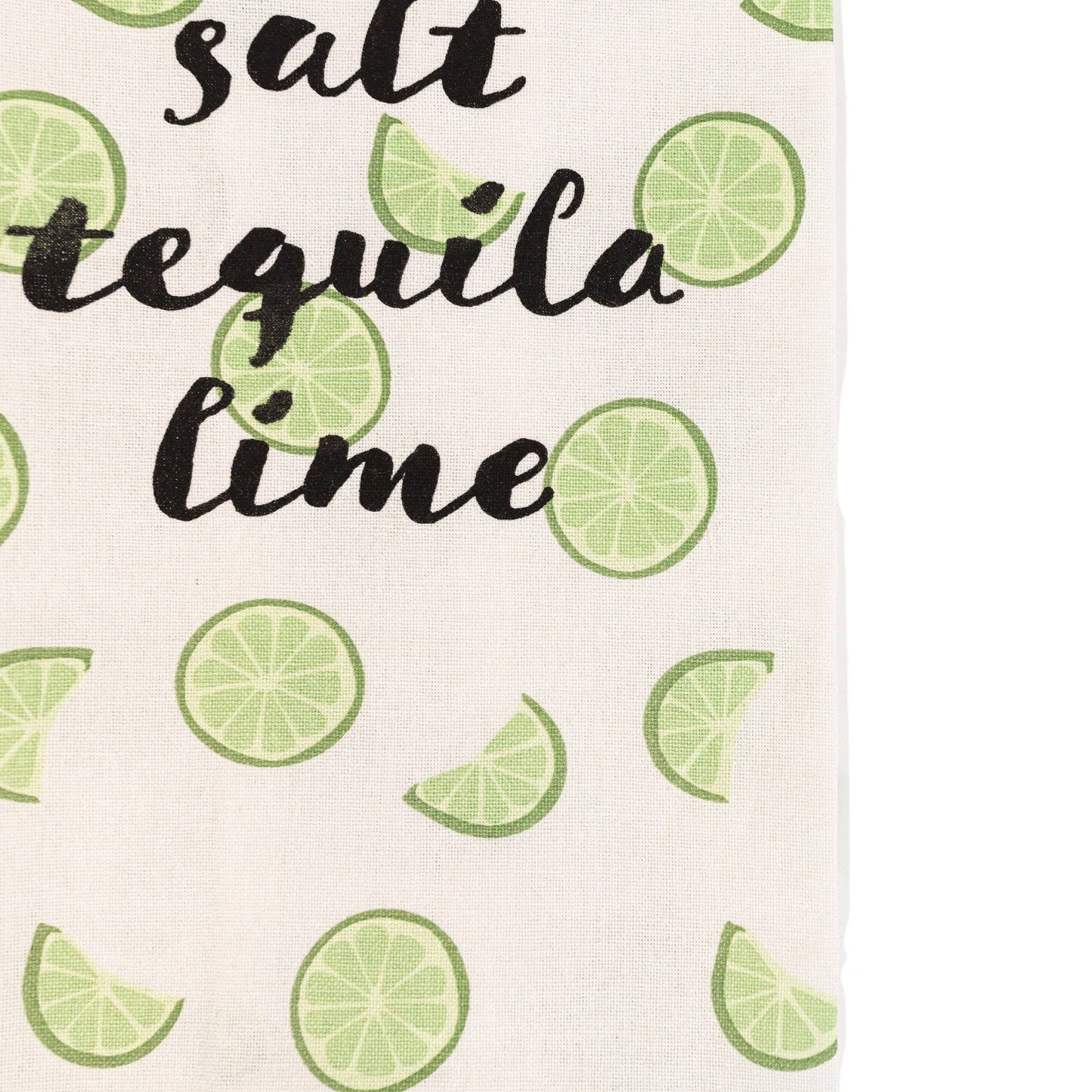 Salt Tequila Lime Tea Towel with Lime Print
