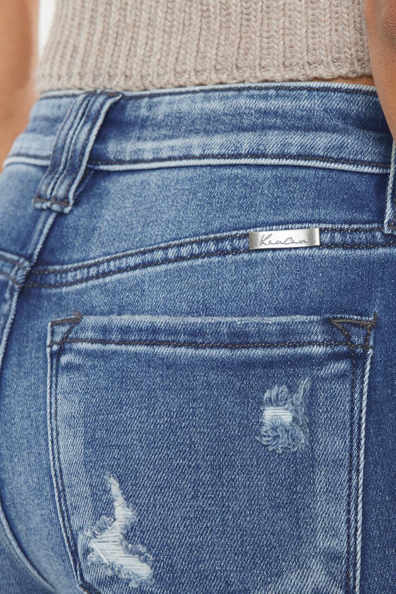 OPEN PACK SIDE PANEL HIGH RISE FLARE JEANS-KC9326D