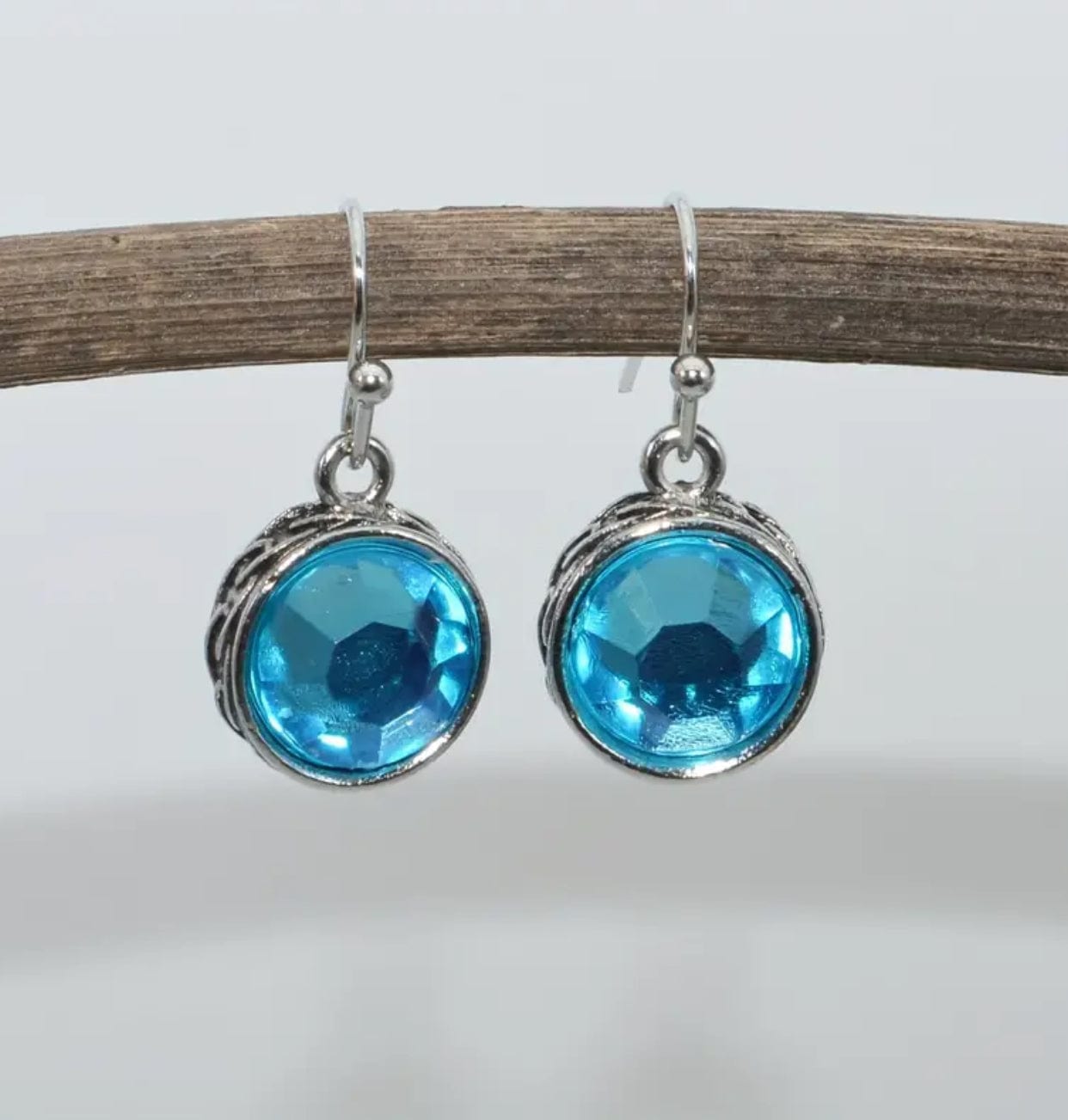 Blue Gem Earrings