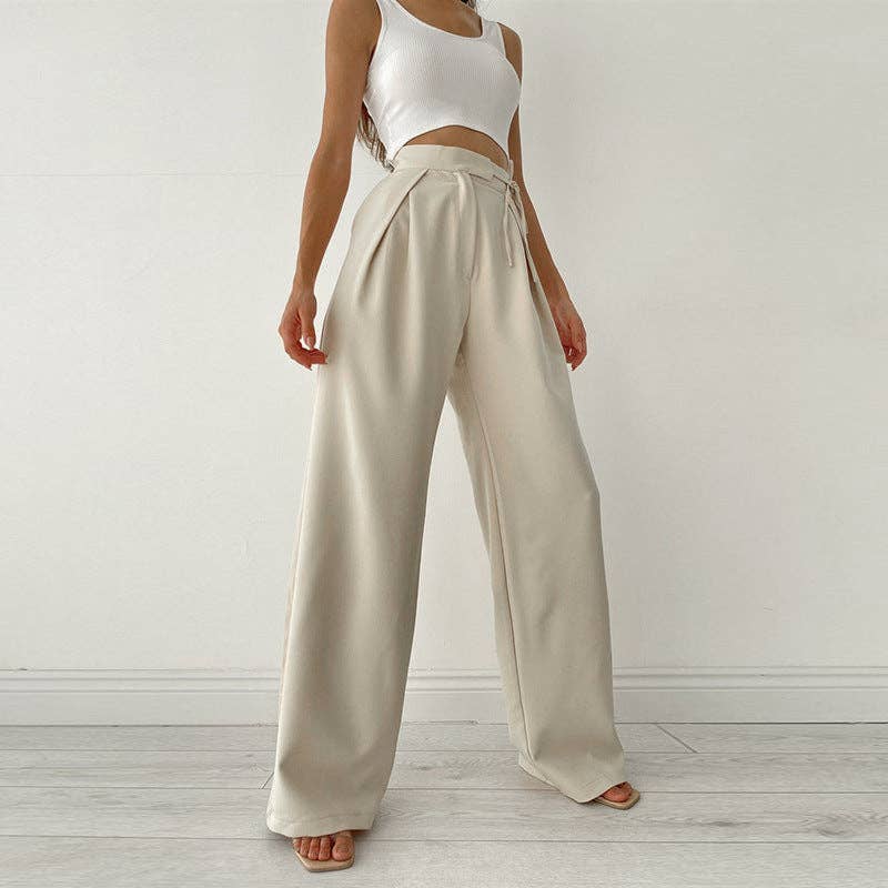 Solid High Waist Loose Sports Women Daily Pants CC21172PF