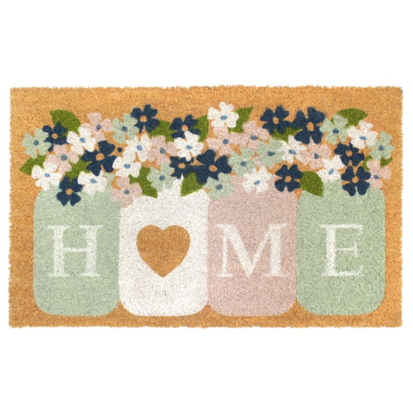 Tufted Home Mason Jar Coir Doormat, 18" x 30"