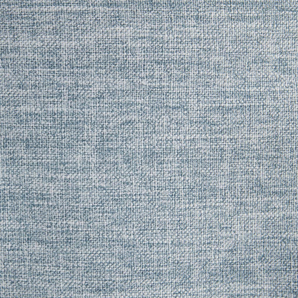 32" Light Blue Skirted Button Tufted Round Ottoman