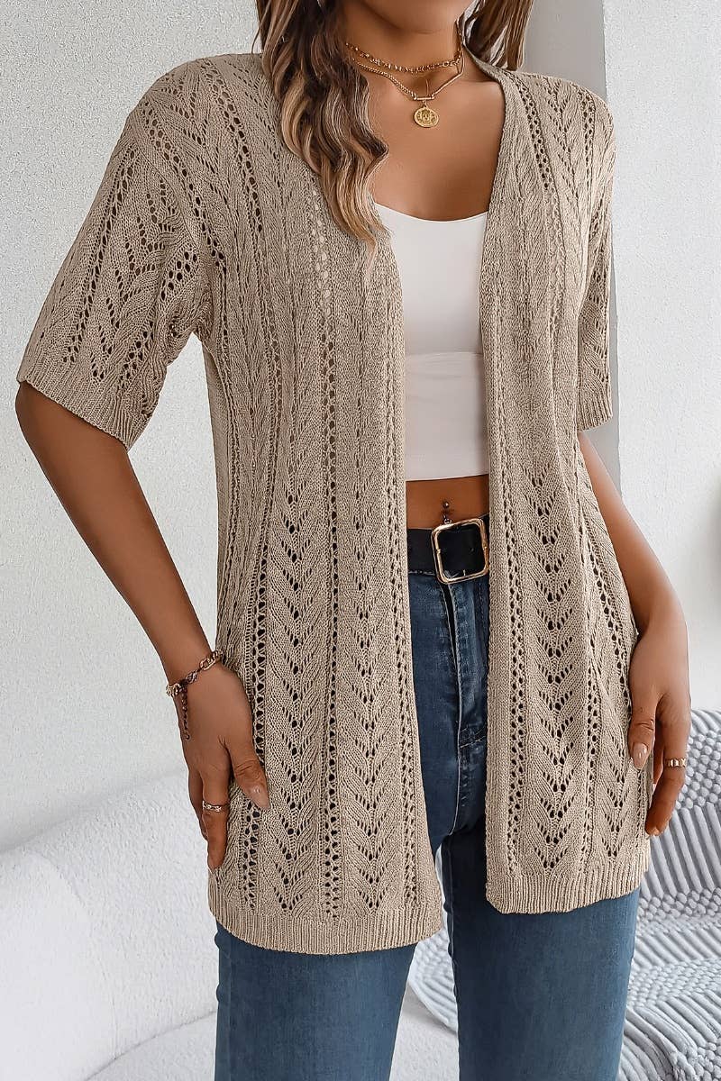 HOLLOW-KNIT SUNSCREEN SHIRT