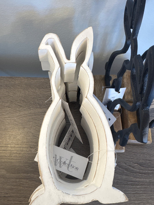 Sm. White cut out bunny
