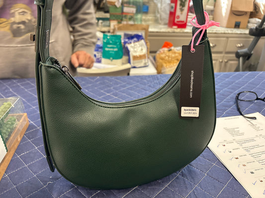 Zarina Vegan Leather Shoulder -Green