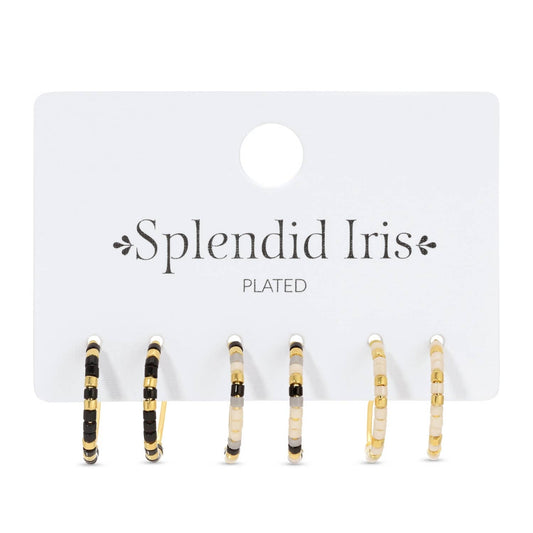 Sale - Set/3 Petite Miyuki Delica Hoops