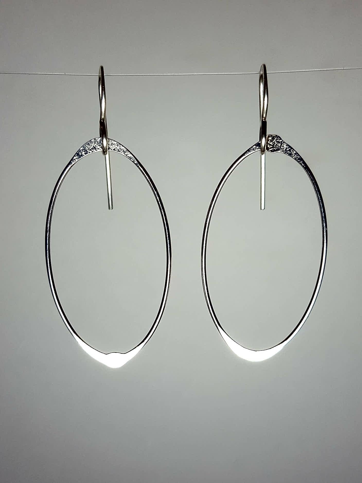 Sterling Silver Earrings Medium Ovals