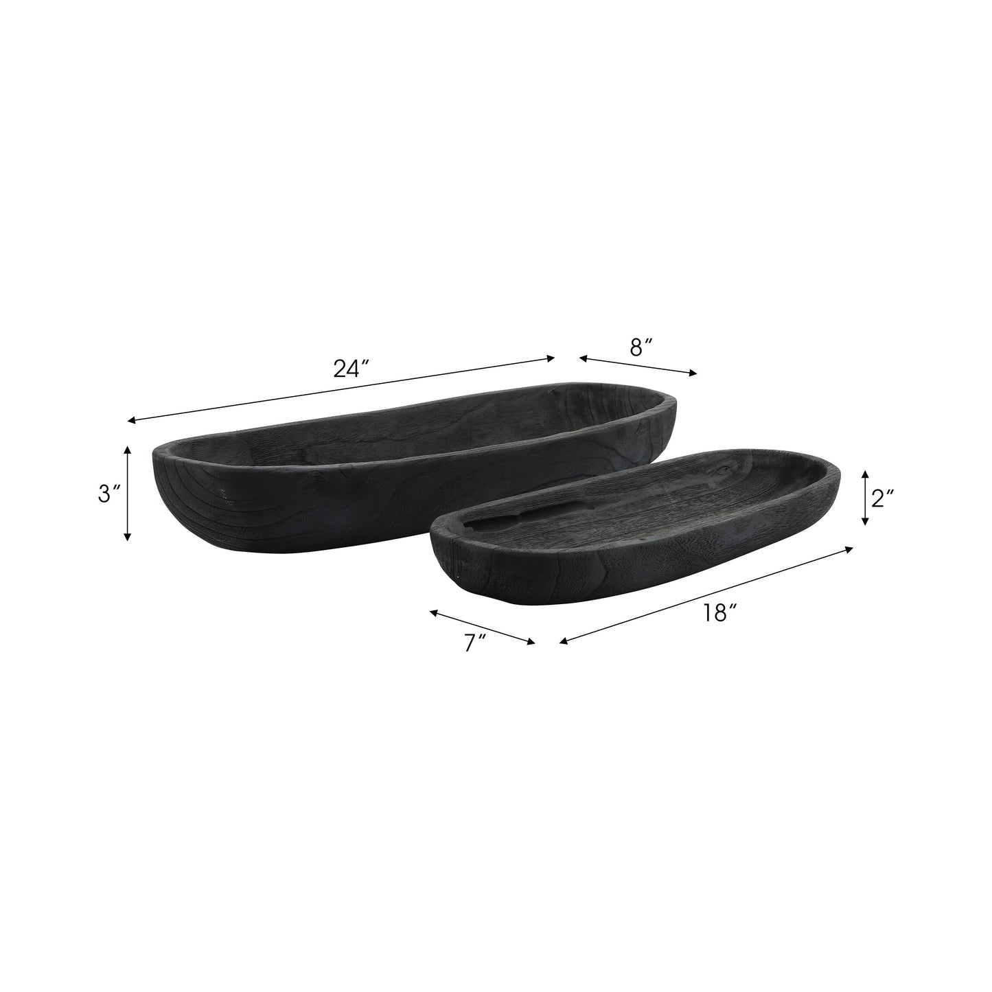 Black 18. Wood Oval