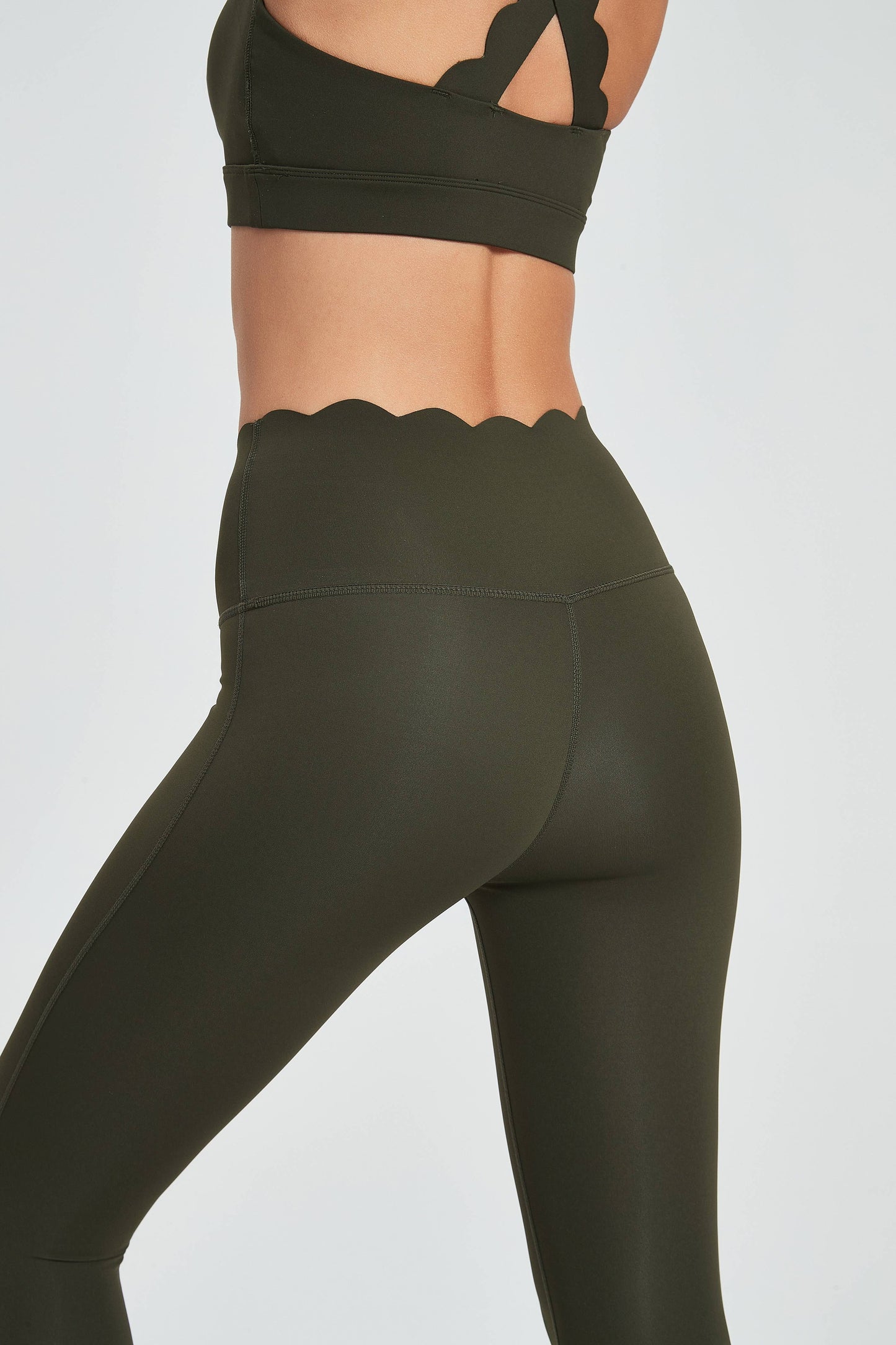 Sylvie Lycra® Scallop High Waist Leggings