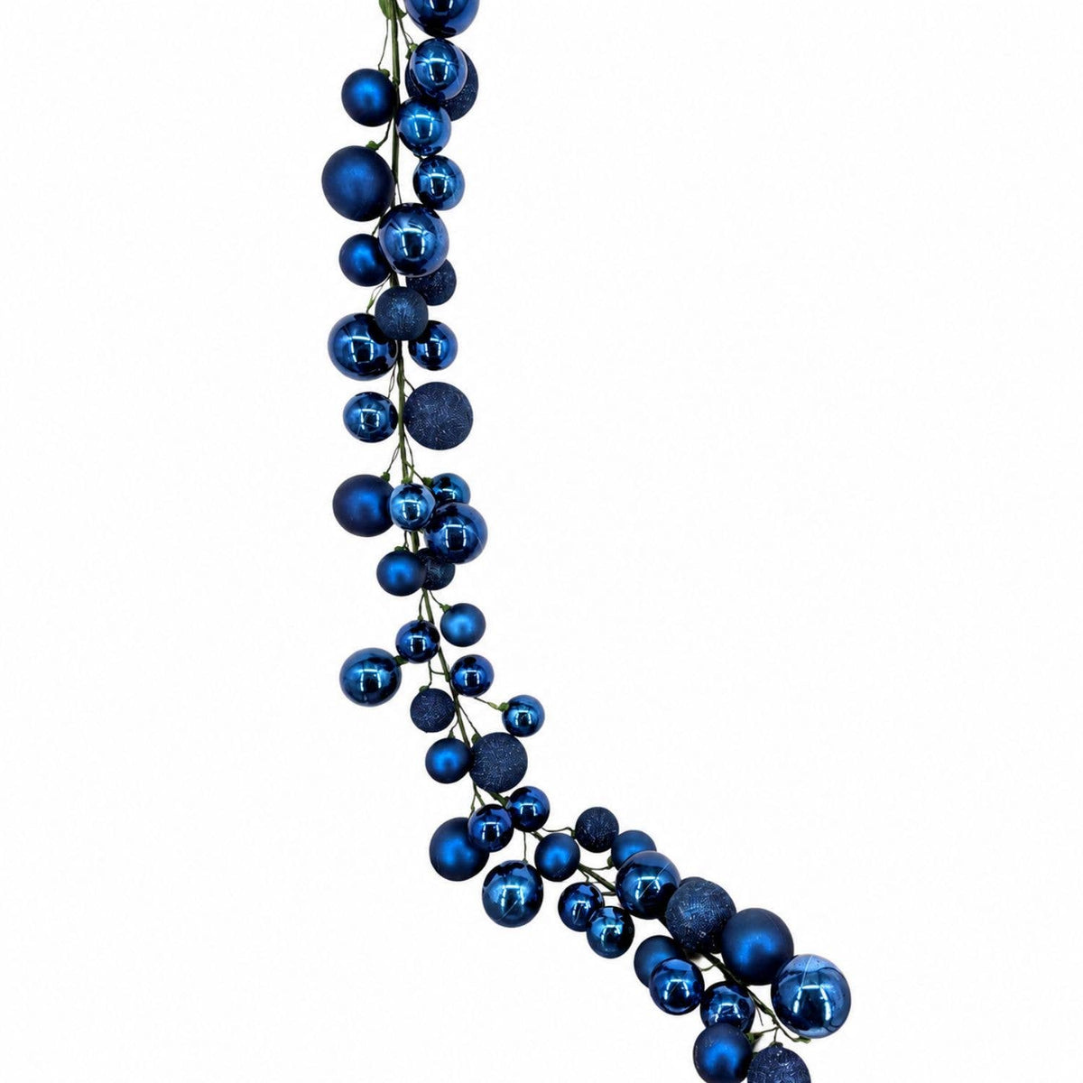 70.8" Ball Garland Navy Mixw/ 70mm - 100mm Balls