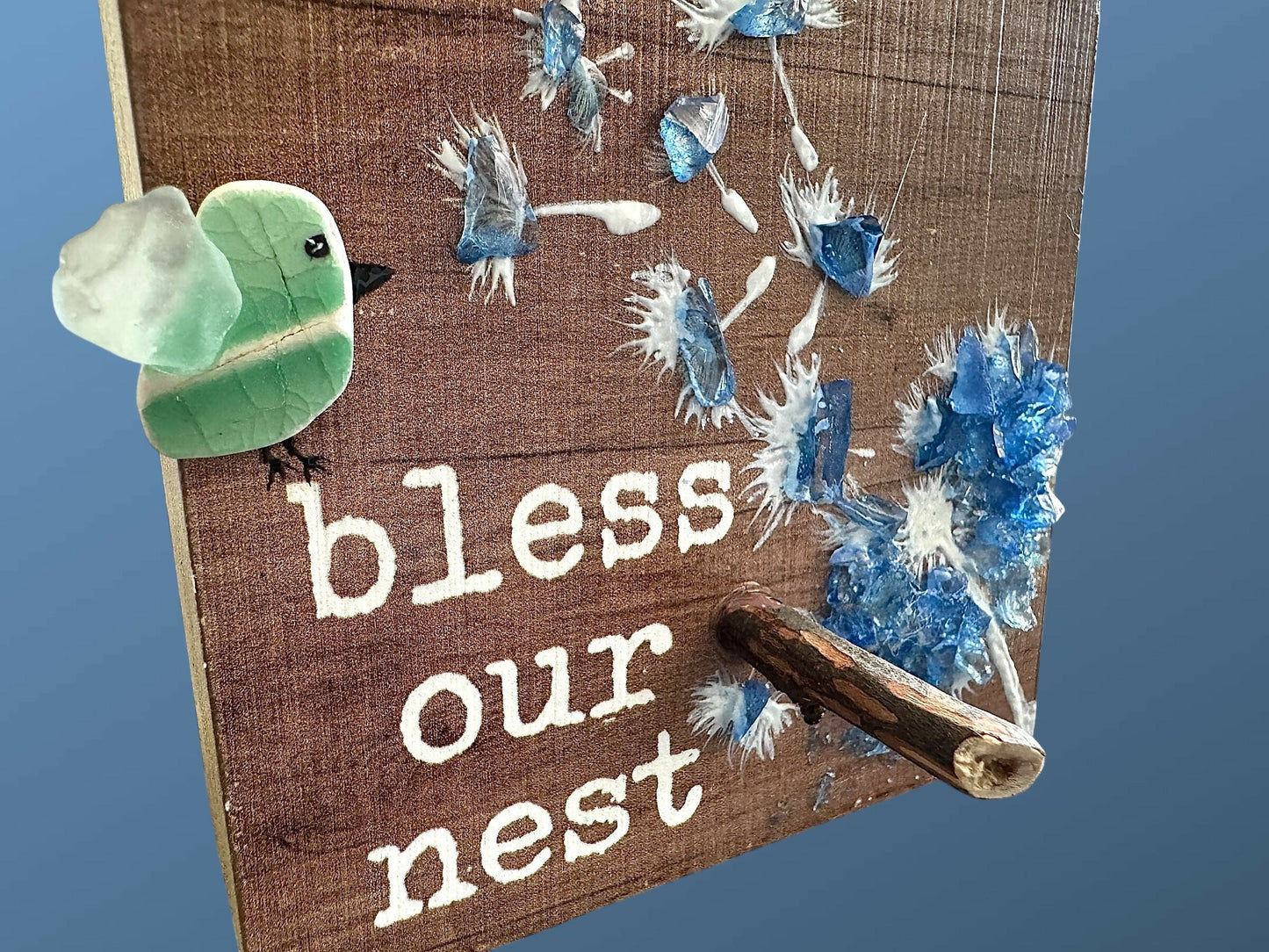 Bless Our Nest - Solid Wood! 8x4x1.5