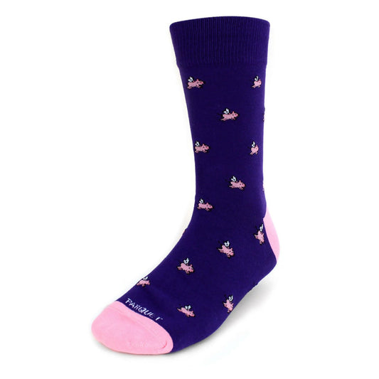 MENS PIGS FLY PRPL