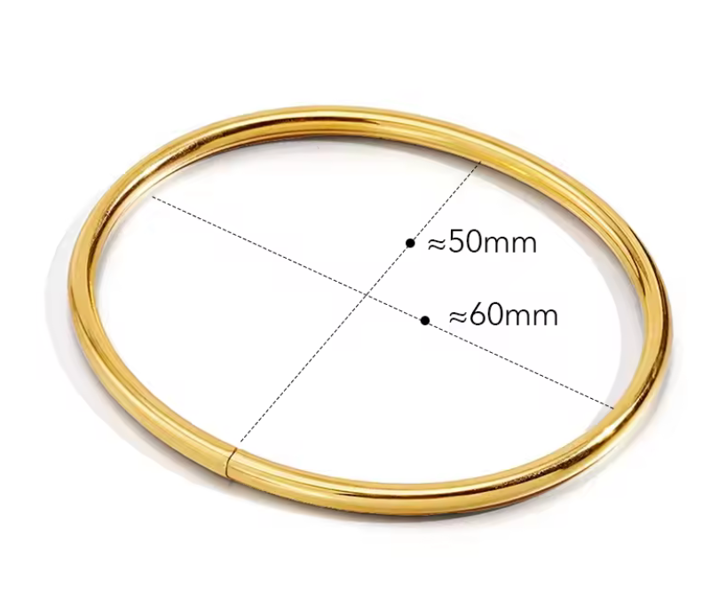 Shaye Bangle -Waterproof PVD- flexible -18K gold or rhodium