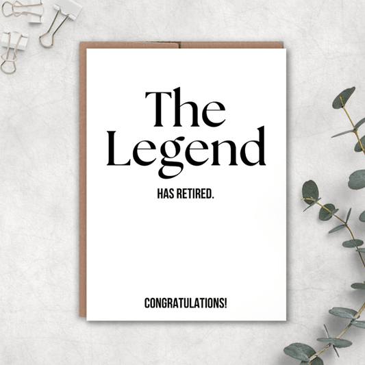 The Legend Has Retired Card