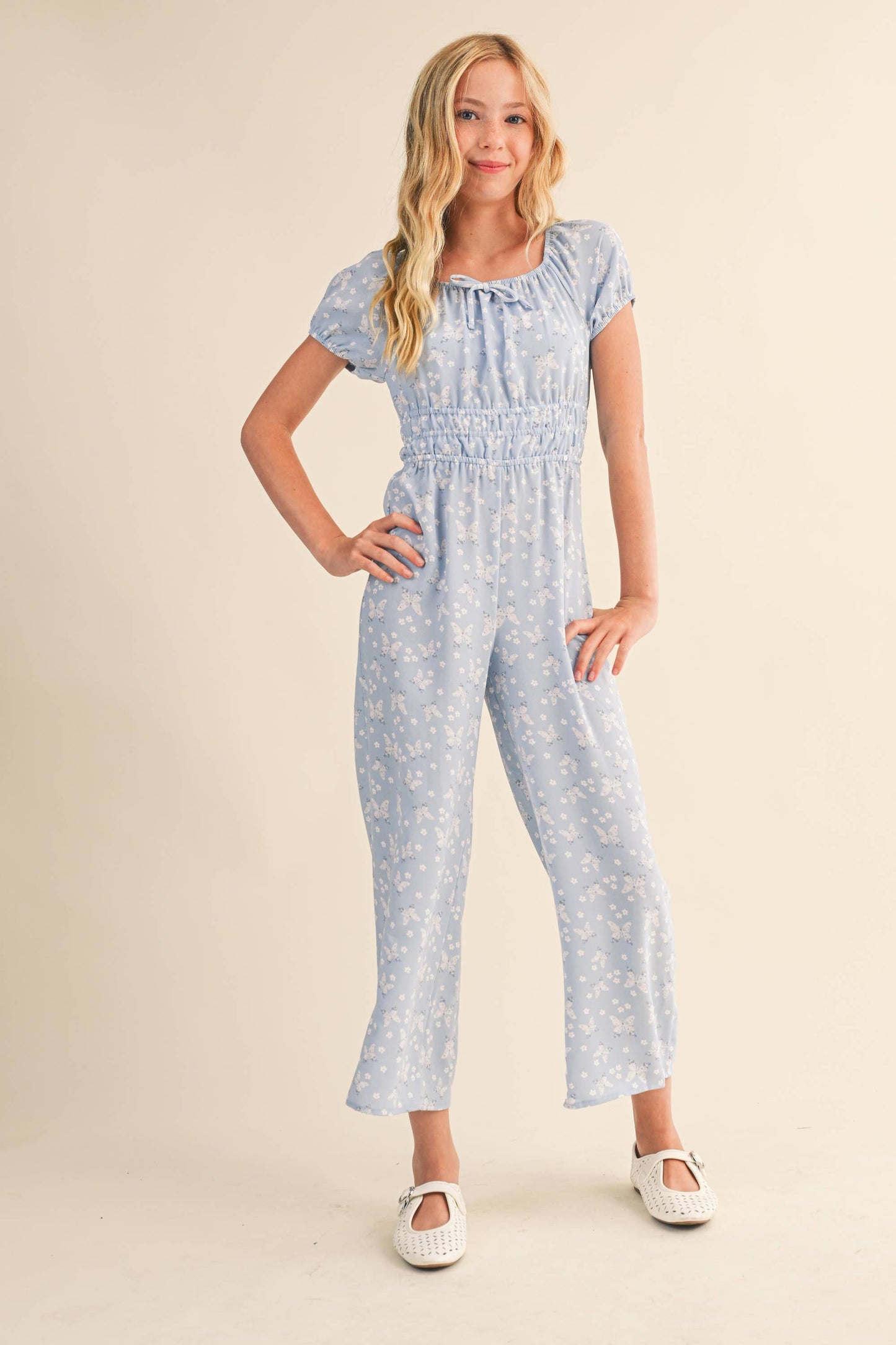 TWEEN KIDS GIRLS PEASANT TOP JULIETTE WAIST JUMPSUIT (7-12)